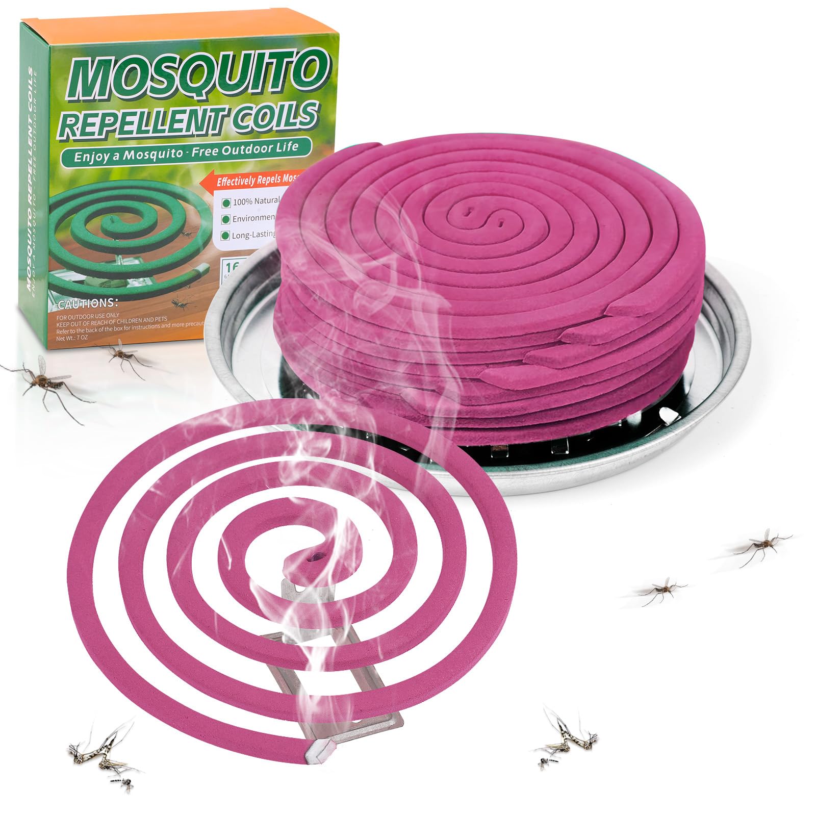 16 Pack Natural Mosquito Coils for Patio and Yard
| Long-Lasting Citronella Mosquito Repellent for Camping and Backyard