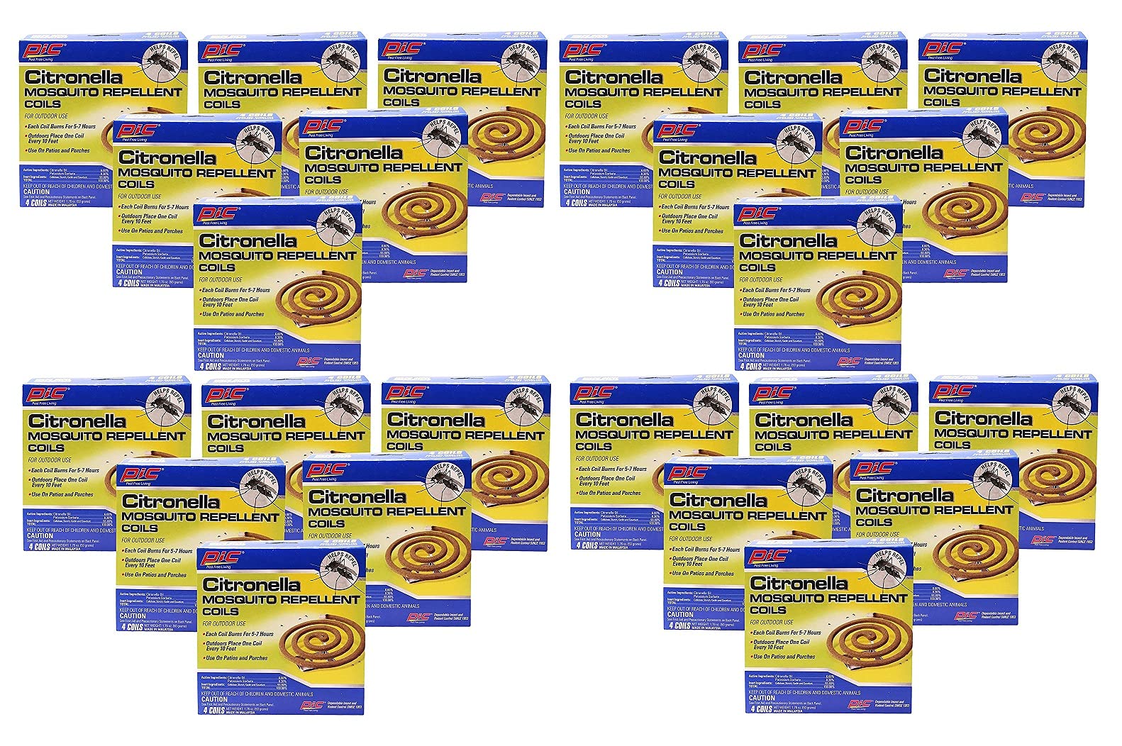 Citronella Coils for Mosquito Repellent (24-Pack, 96 Total) for Outdoor Use
| Best Citronella Coils (24-Pack, 96 Total)